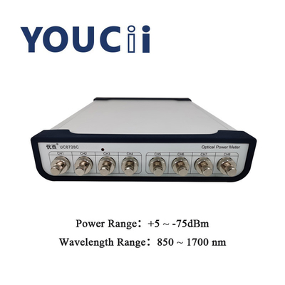 8 Kanallı Optik Güç Ölçer Dalga Boyu Aralığı 850nm ila 1700nm